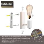 Wandlamp voor binnen, industrieel, wandspot, retro design, wandlamp, draaibaar, metaal, vintage wandverlichting voor restaurant, keuken, hal, café, kinderen, bar, E27 (zonder lamp