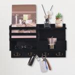 Sleutelhanger muurbevestiging | Zwevende Houten planken met , wandorganizer met , entreeplank sleutelhouder boerderij decoratie voor thuis zakelijk Hotel