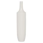 Keramische geometrische vaas, 9" x 6" x 14", wit