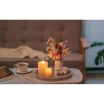 Decoratief dienblad voor salontafel: White wash houten ronde dienblad, rustiek houten dienblad, 31 cm,, landelijke centerpiece kaarshouder voor woondecoratie, poef, aanrecht displa