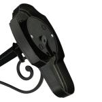 Brest Buitenlamp voor aan de muur, glas, aluminium, zwart, IP23, voordeur, ingang hoogte: 54 cm, E27, rustiek, landhuisstijl, lantaarn, buitenmuurlamp