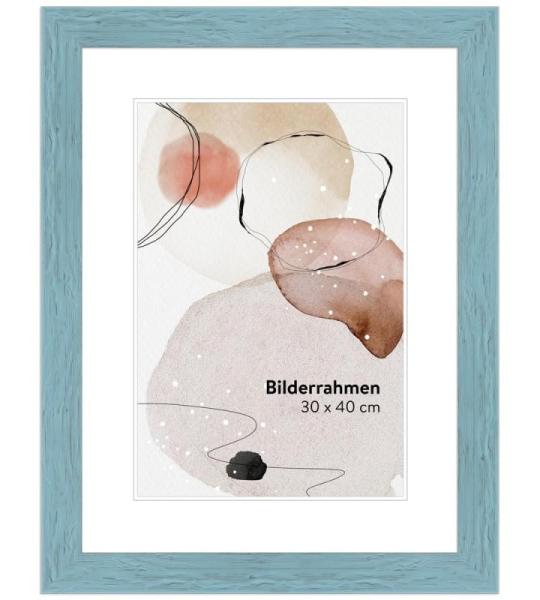 Fotolijst strandhuisstijl 24x30cm I Kleur: blauw I fotolijst I rustieke houten fotolijst landhuisstijl I Made in Germany I H750