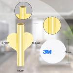 Set mit 2 Wandvasen aus Metall mit Aufkleber, Behälter für Pflanzgefäße, moderne Wandhalterung für trockene Blumen, als Wanddekoration für Veranda, Haus und Büro