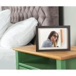 (XK00403,8 inch) Fotolijstset, zwart, rustiek, voor foto's van 20 x 15 cm, opgehangen of tafelblad, cadeau voor bruiloft, jubileum, vrienden
