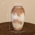 Bloemen ​​Keramische Vaas Set van 3 China Stijl Vaas Bloemenvat Decor Beton Pot Rustieke Decoratieve Bloemenvaas voor Home Decor, Tafel Woonkamer Decor, Plank Decor (Set of 3)