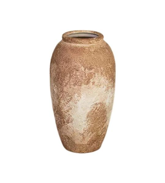 Bloemen ​​Keramische Vaas Set van 3 China Stijl Vaas Bloemenvat Decor Beton Pot Rustieke Decoratieve Bloemenvaas voor Home Decor, Tafel Woonkamer Decor, Plank Decor (M)