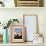 Fotolijsten Vintage hout 15x20 Vintage Chabby Chic fotolijst portretlijst met standaard & wandhouder voor 1 foto (XK03509,8 inch)