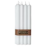 8 stuks rustieke staafkaarsen 2,2 cm x 25 cm hoog wit