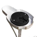 Brest Buitenwandlamp, glas, aluminium, in wit goud, IP44, voor tuin en balkon, hoogte: 54 cm, E27, landhuisdesign, rustieke wandlantaarn voor buiten