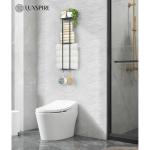 Towel Racks Wall Mounted, 2 Tier Bathroom Towel Storage Organizer, 80cm Wall Towel Holder with 4 Hooks & Storage Shelf Large Capacity Rolled Towel Holders for bathrooms En Suite To