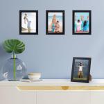 7 stuks fotolijsten 15 x 20 cm, zwart, fotolijst, collageset voor 20 x 15 cm foto's en afbeeldingen, wand- of tafelstandaard voor woonkamer, slaapkamer, kantoor