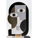 Design vaas Abstract Lady, zwart/wit/grijs, bloemenvaas, decoratievaas, pot voor bloemen, tafelvaas, 43 cm