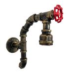 Vintage Retro Wandlamp Industrie Metaal IJzeren Waterpijp Wandlamp Rustiek Landelijk E27 Antiek Messing Restaurant Café Bar Keuken Slaapkamer Wandlamp Woonkamer Gang Wandverlichti