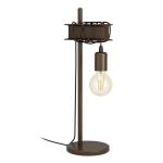 Tafellamp Townshend 4, 1-lichts nachtlampje in vintage en industrieel design, nachtlamp van metaal in antiek bruin, tafel lamp voor woonkamer, met schakelaar, E27