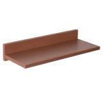Wandrek 45 x 8 x 19 cm, bruin rustiek eiken, spaanplaat van hout, hangrek WM056-ER, wandrek, boekenrek, fotorek, keukenrek, hangend wandplank, plankplank, zwevend rek