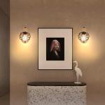 Wandlamp voor binnen, 2 stuks vintage wandlampen, industriële wandverlichting, E27 retro lamp van kooi metaal en hout, vintage wandlamp voor woonkamer, eetkamer, slaapkamer, hal, 