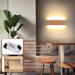 16W LED wandlamp binnen moderne wandlamp voor gang verlichting wandlamp voor wandverlichting warm wit up down licht houtkleurig rustiek vintage 32cm
