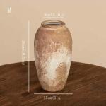 Bloemen ​​Keramische Vaas Set van 3 China Stijl Vaas Bloemenvat Decor Beton Pot Rustieke Decoratieve Bloemenvaas voor Home Decor, Tafel Woonkamer Decor, Plank Decor (Set of 3)