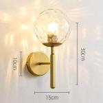 Led-wandlamp voor binnen rond glas kristal wandlamp rustiek wanddecoratie verlichting landhuisstijl wandverlichting slaapkamer woonkamer kinderkamer badkamer loft lampen E27