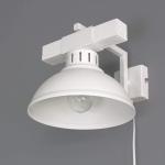 Witte wandlamp met stekker E27 hout metaal rustieke wandlamp woonkamer slaapkamer