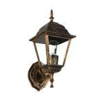 Elegante buitenlamp wand aluminium IP44 E27 in zwart koper TIROL wandlamp buiten tuinhuis