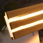 Wandlamp led-wandlamp, hout, 16 W, voor binnen, 100 cm, warmwit, trappenhuislamp, modern design, slaapkamerlamp, wandverlichting voor woonkamer, slaapkamer, hal, trappenhuis