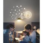 Led-wandlamp, dimbaar, kinderkamer, moderne kinderslaapkamer, bedlamp, creatief jongensmeisje, kamerlamp, sterrenhemel, astronaut, nachtlampje, 30 W, voor binnen
