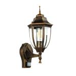 Buitenlamp met bewegingsmelder aluminium in zwart koper IP44 wandlamp huis tuin