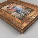 Rustieke fotolijst, 10 x 15 cm, set van 2, wand- en tafelfotolijst, bruin