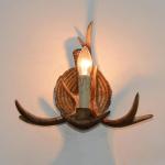 Vintage industriële wandlamp voor binnen, E27, retro kaarsen, wandlamp, geweidesign, rustiek, creatief, hars, wandverlichting voor slaapkamer, woonkamer, keuken, café, bar, halla