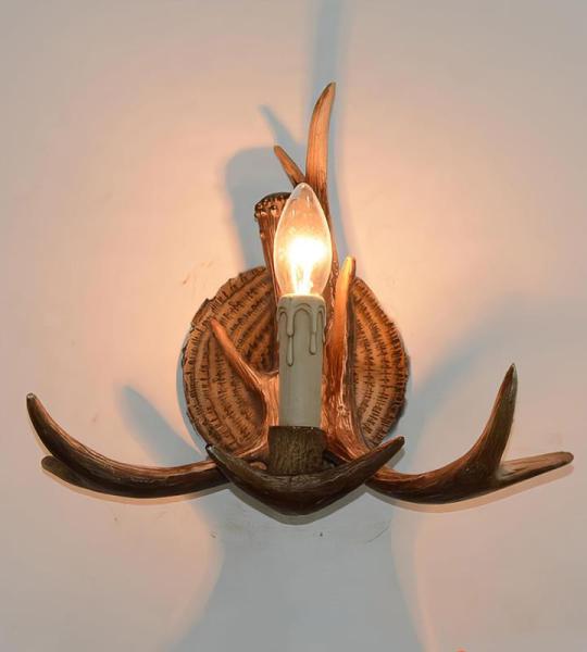 Vintage industriële wandlamp voor binnen, E27, retro kaarsen, wandlamp, geweidesign, rustiek, creatief, hars, wandverlichting voor slaapkamer, woonkamer, keuken, café, bar, halla