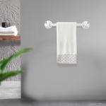 Rohrhandtuch Bar Wand montiert Industriehandtuch Rack Halter Rustikale Heavy Duty Badezimmer Hardware (12 inch, Weiß)