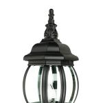 Brest Buitenlamp voor aan de muur, glas, aluminium, zwart, IP23, voordeur, ingang hoogte: 54 cm, E27, rustiek, landhuisstijl, lantaarn, buitenmuurlamp