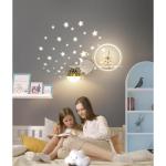 Led-wandlamp, dimbaar, kinderkamer, moderne kinderslaapkamer, bedlamp, creatief jongensmeisje, kamerlamp, sterrenhemel, astronaut, nachtlampje, 30 W, voor binnen