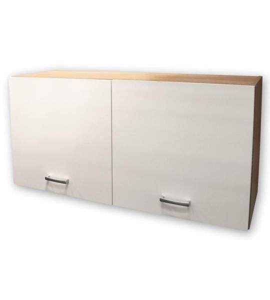 ANDY Moderne hangkast keuken, 2-deurs, in eiken sonoma-look, mat wit, ruime keukenkast met veel opbergruimte, 100 x 50 x 31 cm (b x h x d)