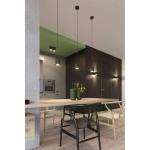 Orbis Hanglamp met cilindrische kap, plafondlamp, woonkamer, eetkamer, lamp, keuken en hal, van aluminium in zwart, 10 x 10 x 110 cm