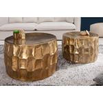 Handgemaakte salontafel Organic Orient 55 cm goud hamerslag design woonkamertafel tafel tafel