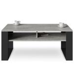 Artisan-salontafel, retro loftbank, open dubbele plank, glijpoten, ideaal voor koffiekransen, gelamineerde plaat, groot oppervlak, gegarandeerde stabiliteit.