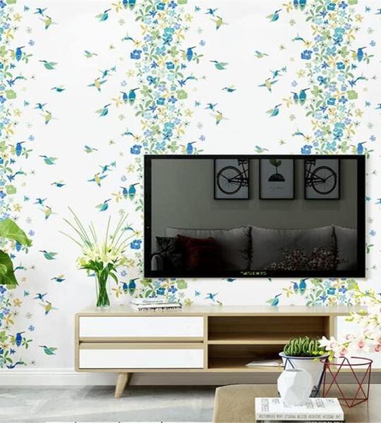 Literaire Moderne Minimalistische Rustieke Stijl Japanse Kleine Bloemen Warme Slaapkamer Woonkamer Nordic Behang * 430 cm x 300 cm (169.3x118.1 inch)