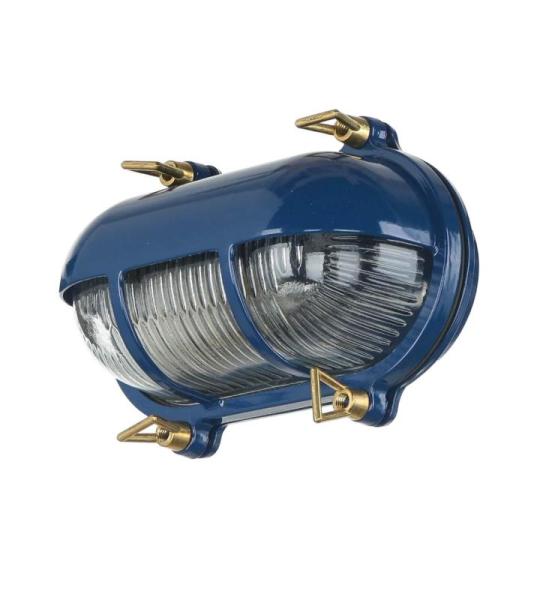 Wandlamp buiten messing massief glas IP64 E27 B: 21 cm maritiem huis tuin scheepslamp buitenlamp