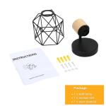 Vintage industriële wandlampen, 360° draaibare houten binnenwandlamp, kooiwandlampen, E27, metaal, zwart, voor hal slaapkamer