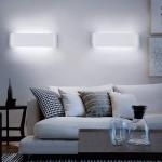 2-delige 16W LED Wandlamp Binnen Wit Wandlamp LED Binnen Modern Up Down Licht Muurverlichting Koudwit Trap Verlichting IP44 Ganglampen voor Woonkamer Slaapkamer Gang van Aluminium