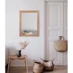 Rustieke Spiegels voor Wandrechthoek Houten Frame Spiegel Groot 50 x 40 cm Boerderij Slaapkamer Badkamer Decoratieve Spiegel