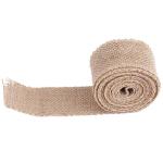 Jute Lint Stof Rustiek Jute Lint Roll Jute Rollen, Brede Jute Linten Natuurlijk voor Feest Decoratief DIY Handgemaakte Ambachten Kunst, Kerstdecoratie (50mm)
