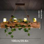 LED retro houten hanglamp Loft kroonluchter industriële hoogte verstelbare vintage marmeren hanglicht ijzer glas metalen lampenkap woonkamer bar café hangende verlichting
