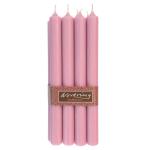 8 stuks rustieke staafkaarsen 2,2 cm x 25 cm hoog antiek roze
