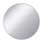 Salontafel Ø 75x35 cm uniek in zilver van metaal en glas, design woonkamertafel met glasplaat en metalen frame, ronde bijzettafel, moderne glazen tafel, elegante salontafel, loung