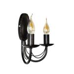 Wandlamp Metaal Bruin Antiek Keuken Hal Woonkamer T:15 cm E14 max. 60 Watt incl. Kaarsen Klassieke Wandlamp Slaapkamer WIOLETTA