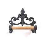 Antiek Bad Accessoires Set gietijzeren toiletrolhouder handdoekring Rustieke badkamer muur gemonteerd