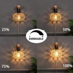 Vintage dimbare wandlamp met stekker, vintage bedlampje, zwart, retro, industriële metalen wandlamp E27 met draaischakelaar en 2 m kabel voor woonkamer, slaapkamer, trappenhuis, h